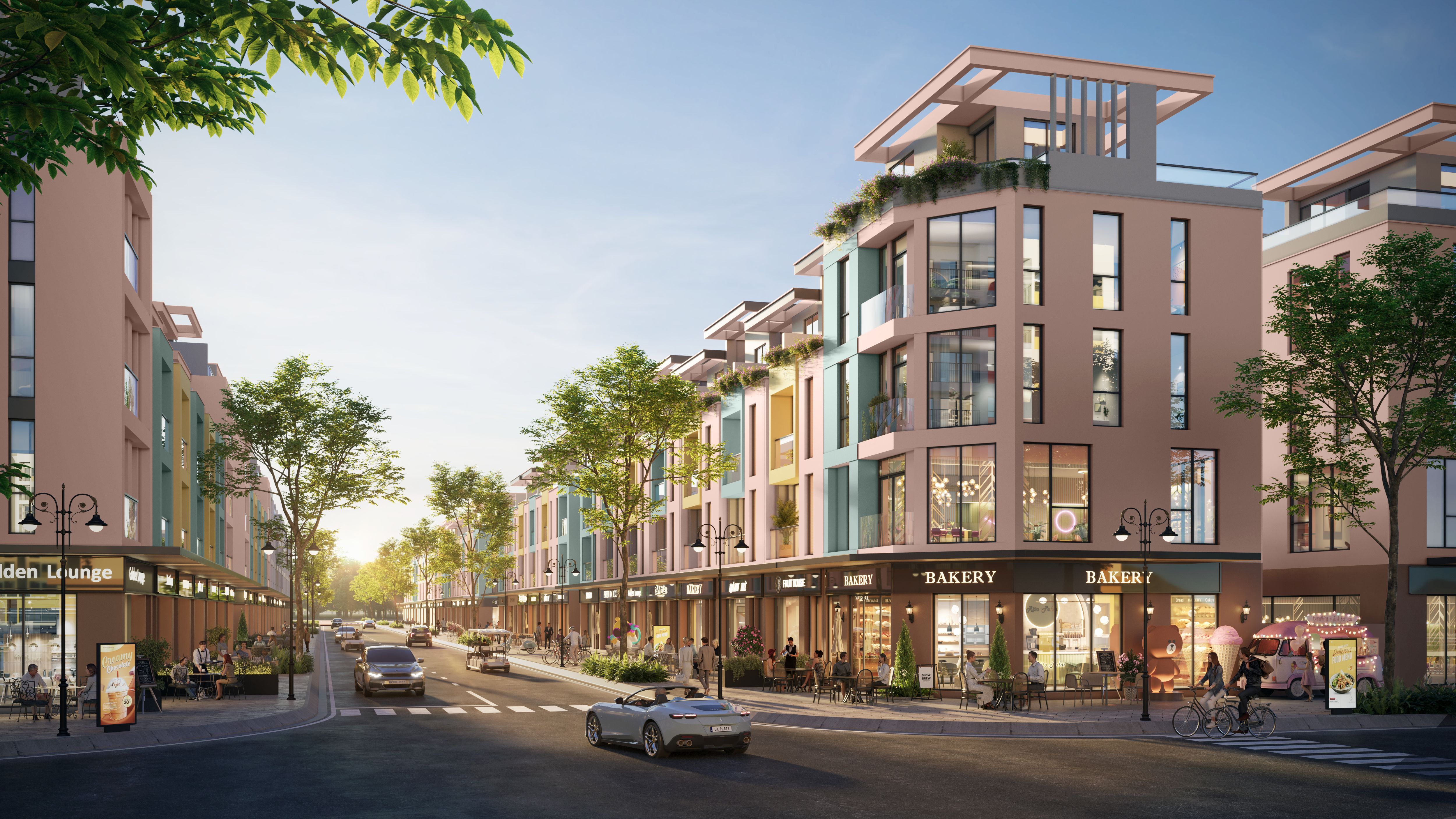 Bán shophouse căn góc 2 mặt thoáng Tây Tứ Trạch bàn giao ngoài The Infinity Meyhomes Phú Quốc